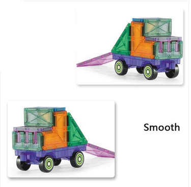 11Pcs Magnetic Tiles Blocks Traffic Set
